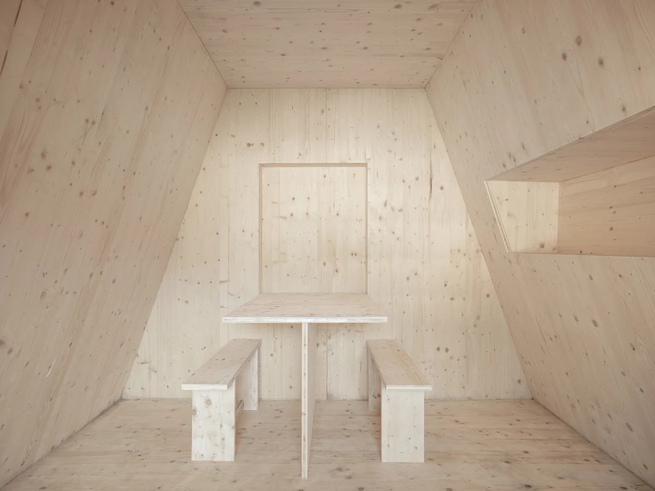 Thérèse includes a dining table area and some seating, plus it has some storage nooks