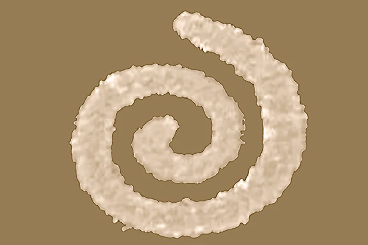 The nano-spirals emit a very specific optical signature that could be recognized by a barcode reader-like device
