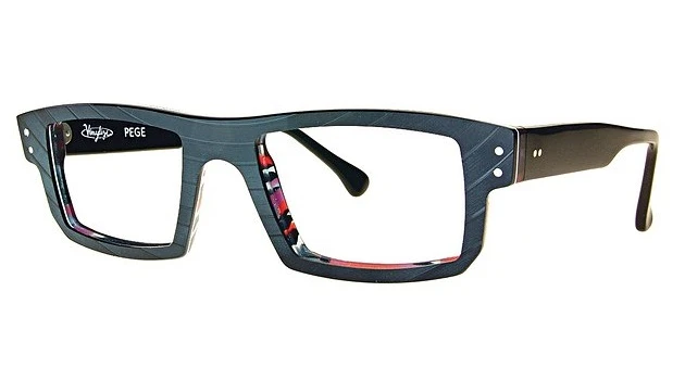 The Pege model of Vinylize glasses, made from old records bonded with cellulose acetate