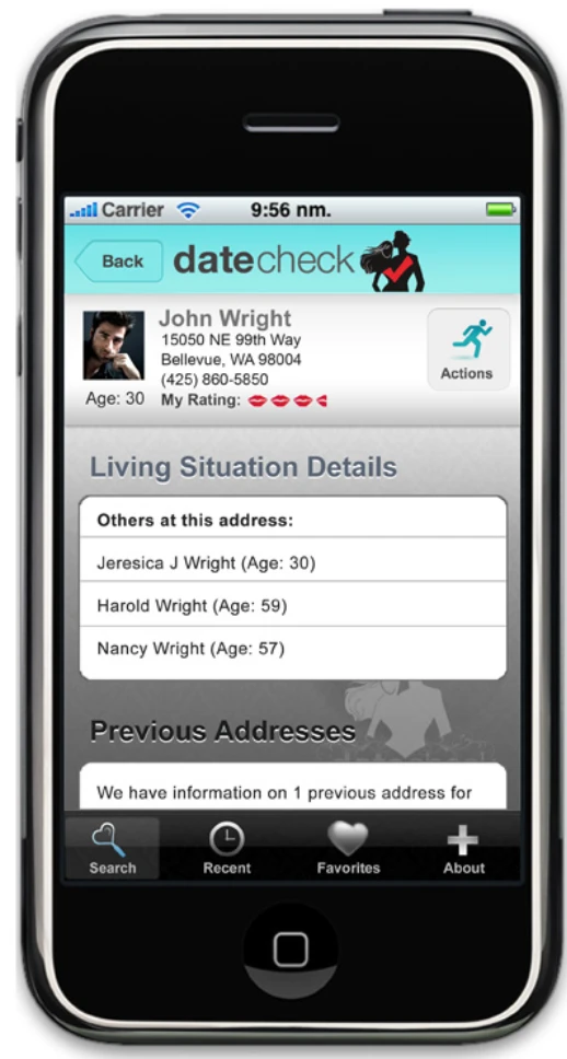 Date helps eliminate nasty surprises about your date