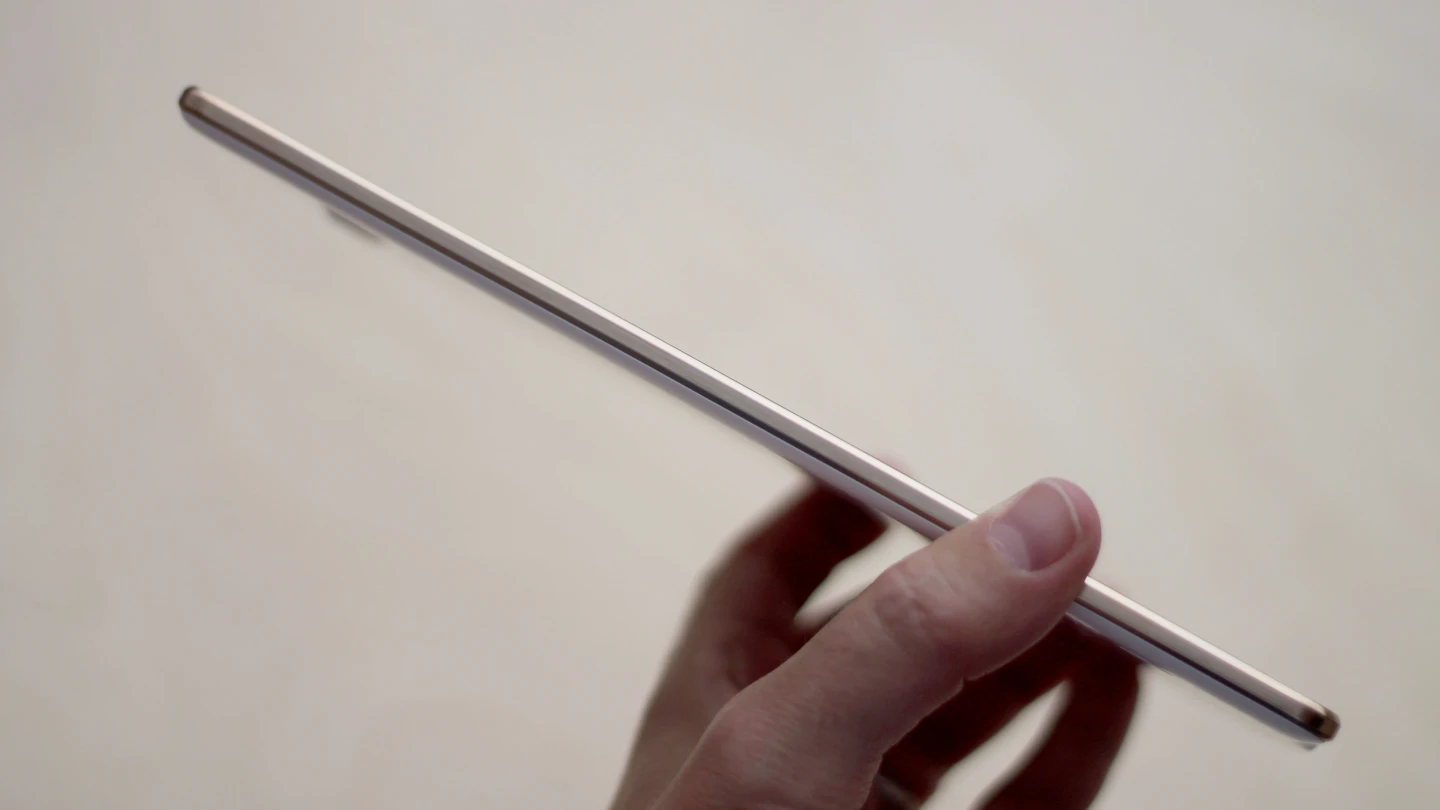 At just 6.6 mm (0.26-in) thick, the Tab S is razor-thin