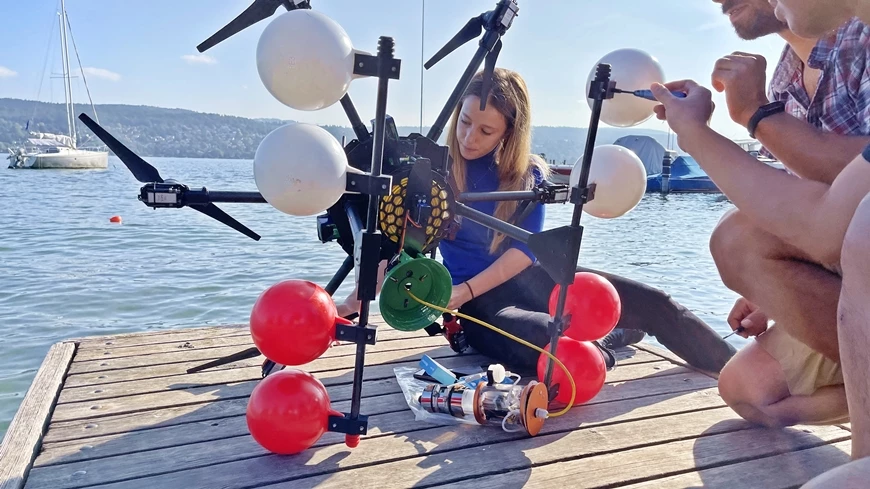 The MEDUSA drone is made ready for take-off