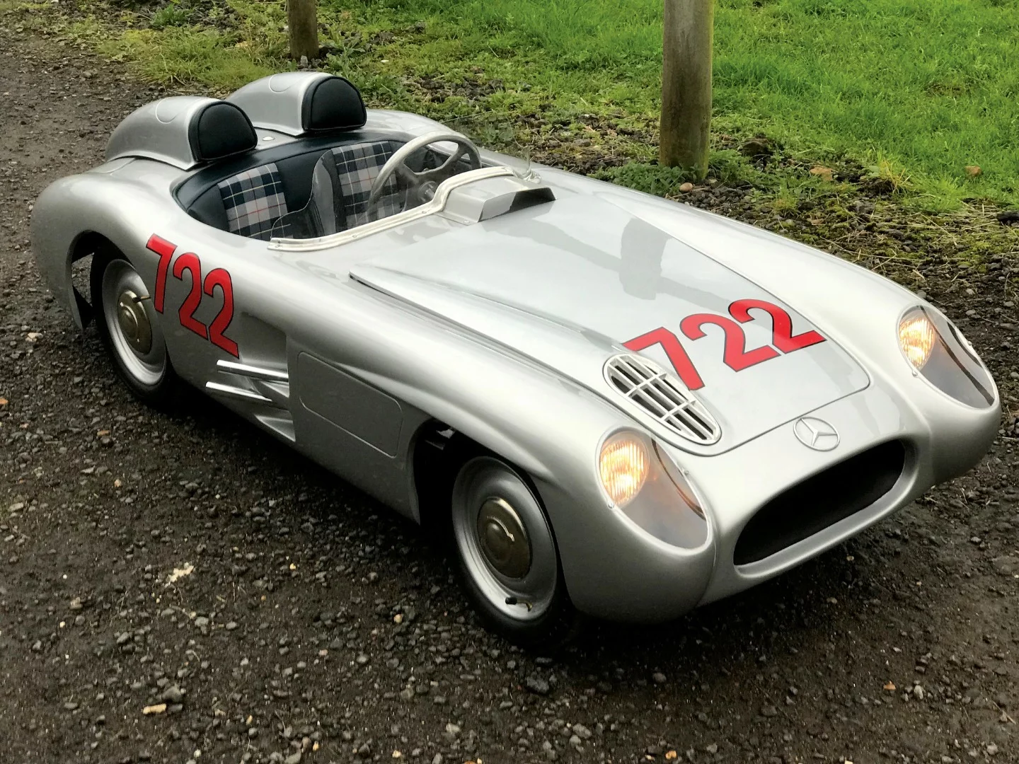 Handmade in the UK, this car is fashioned after the Mercedes-Benz 300 SLR driven by racing legend Stirling Moss in the 1955 Mille Miglia. It sold for $25,200 at RM-Sotheby's Scottsdale 2018 auction.