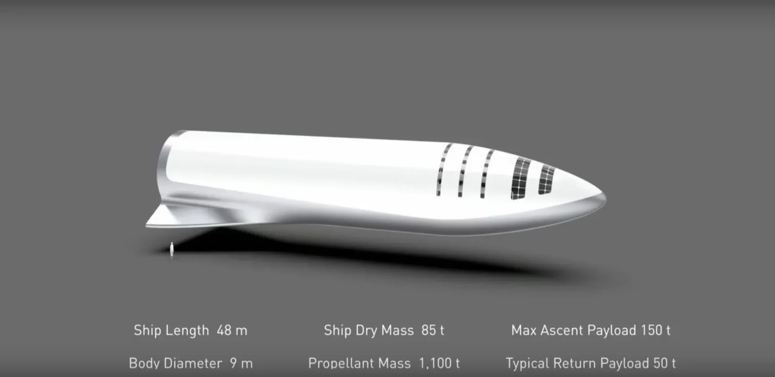 Specification of the SpaceX passenger ship