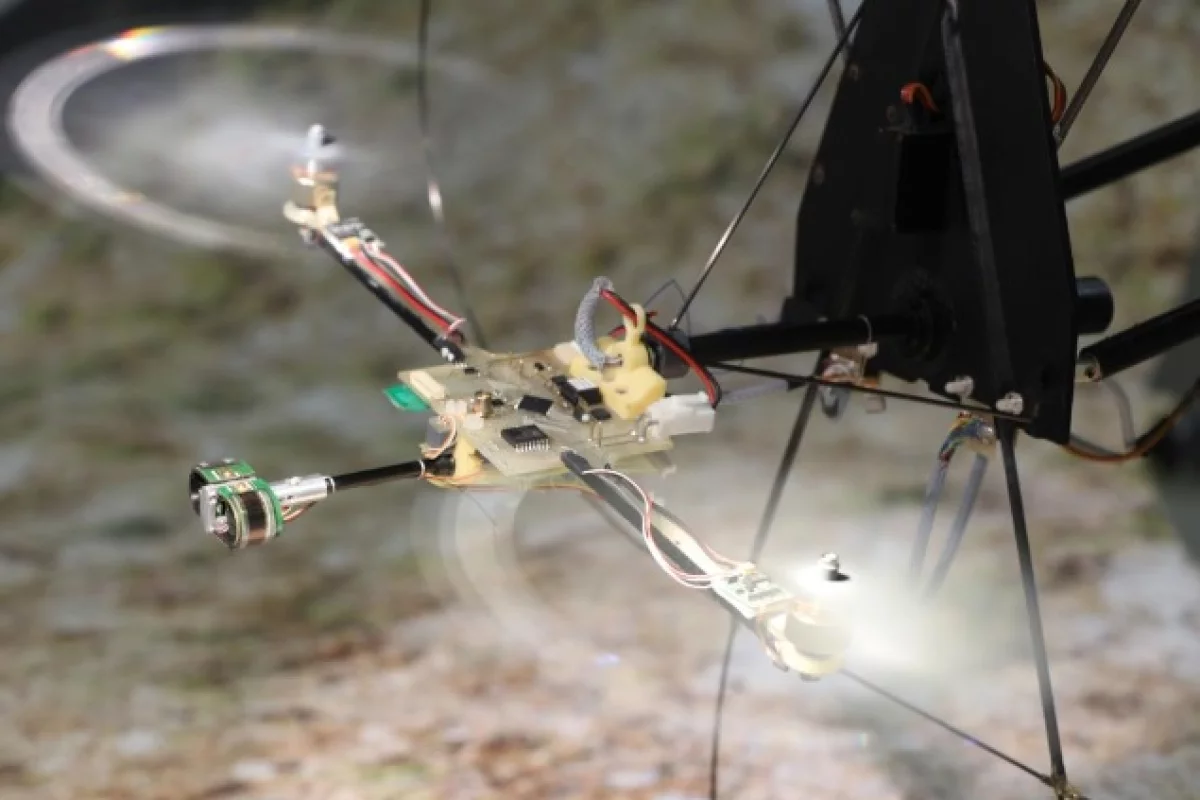 A newly-created compound eye-inspired system may complement existing accelerometer navigation in drones to help improve their autonomous capabilities (Photo: Expert & Ruffier/ISM/CNRS/AMU)