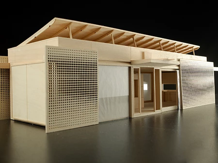 An architectural model of LUMENHAUS (photo by Javier Alonso Huerta)