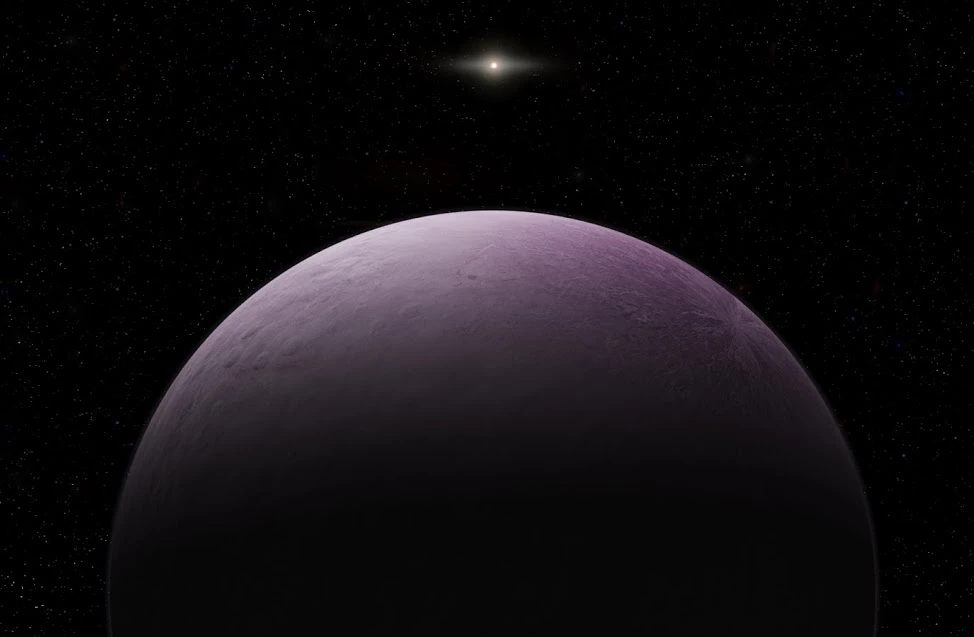 An illustration of the new dwarf planet 2018 VG18, nicknamed "Farout"