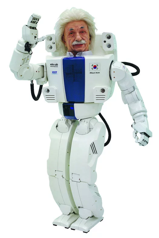 Albert HUBO, built by Hanson Robotics in 2005, had an expressive head based on Albert Einstein