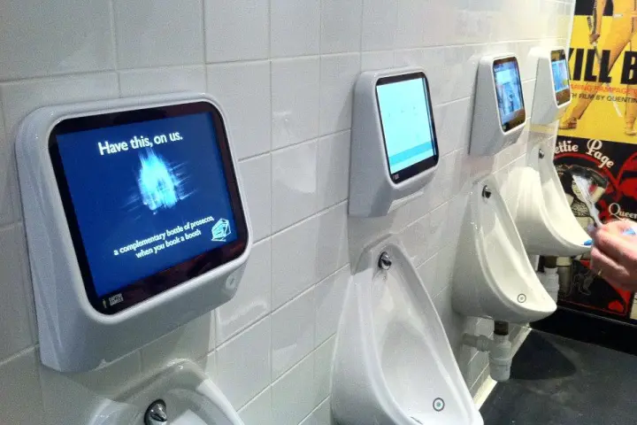 Captive Media is a urinal-based video game service, where male users control the game play via their urine stream