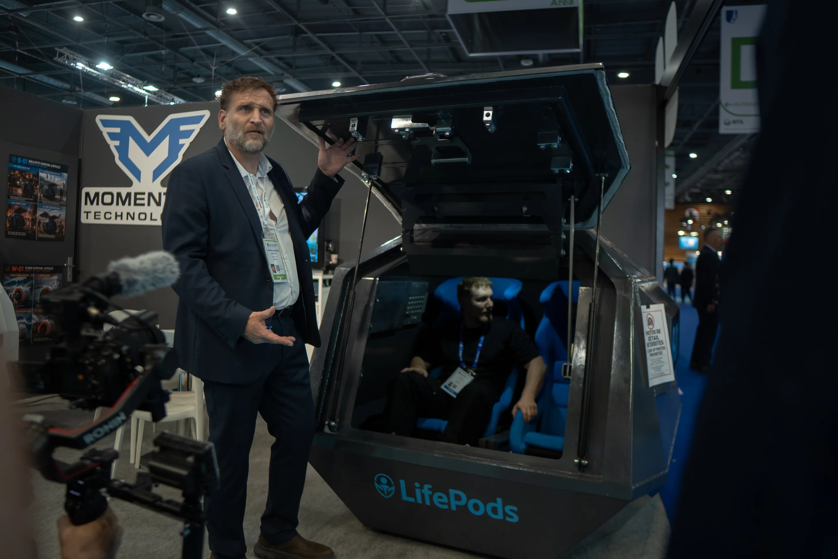 Cédric Choffat, founder and CEO of Momentum Technologies, presents the LifePods B-01
