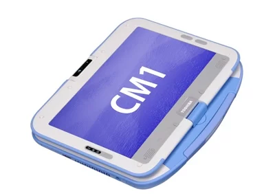 The CM1 packs a 10.1 inch resolution touchscreen display that rotates 180 degrees to fold flat over the keyboard, so that users can both type and touch
