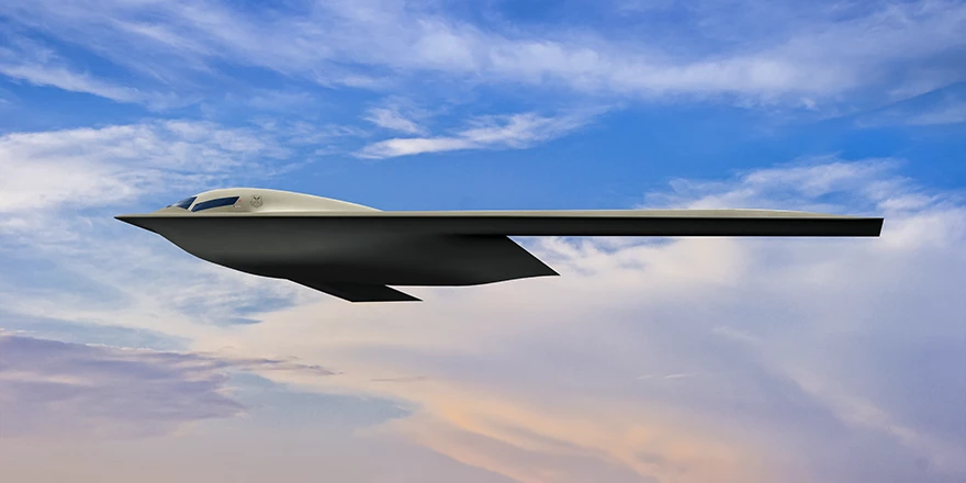 Artist's concept of the B-21 Raider heavy bomber