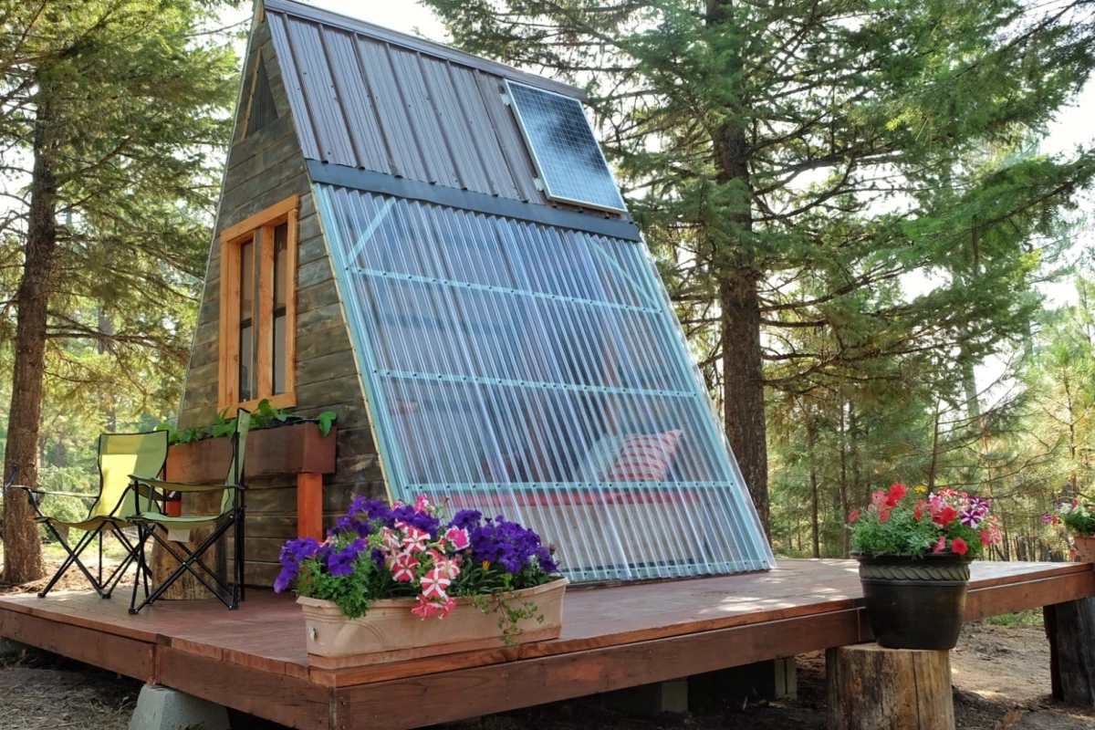 Couple Builds Tiny A Frame Cabin For Just 700