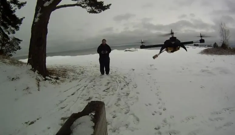 After assembly, the Vampire flew all over the frozen beach