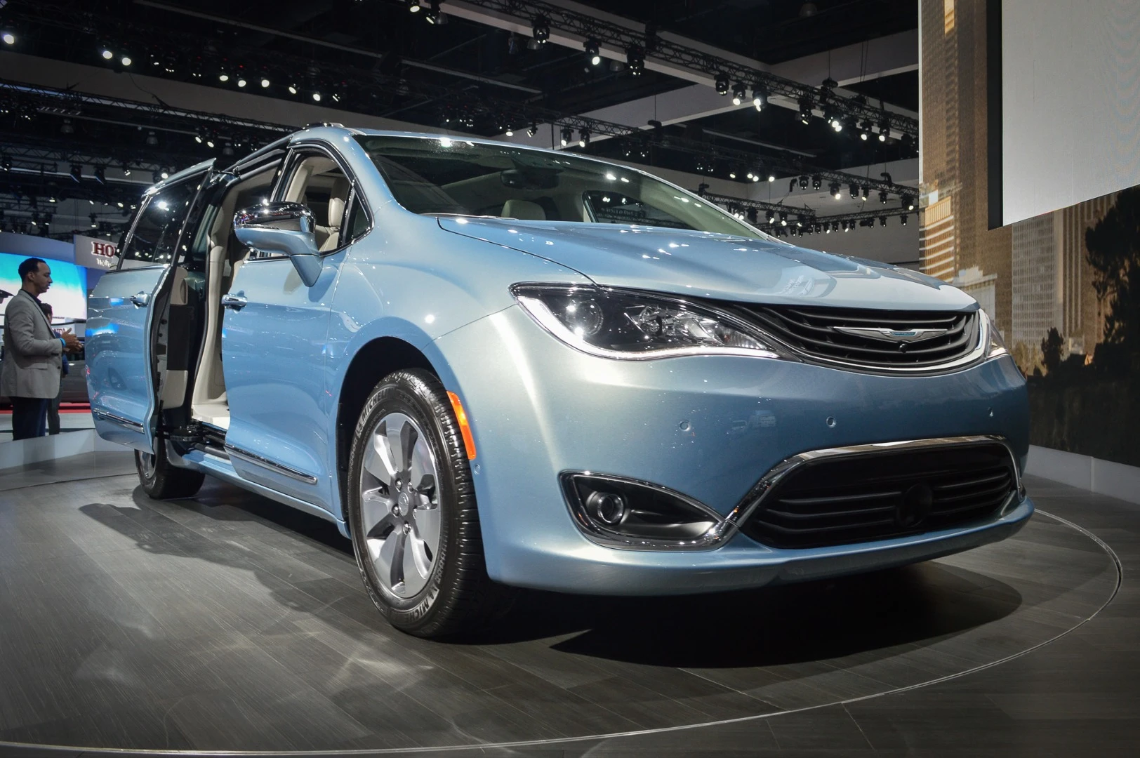 Chrysler calls the new Pacifica Hybrid the first hybrid minivan in the US