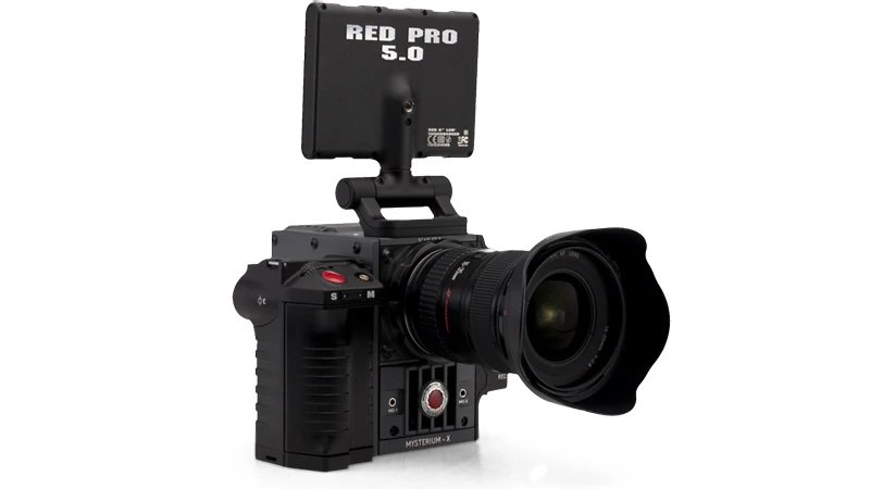 The 4K Scarlet X camera kit with a Canon lens