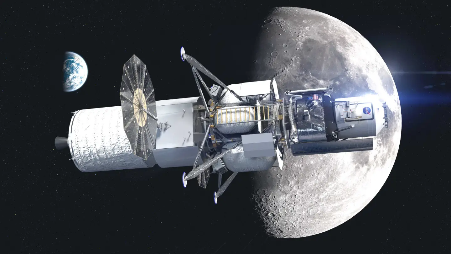 Lockheed Hls Lander Full-scale engineering mock-up of next-gen American lunar lander unveiled