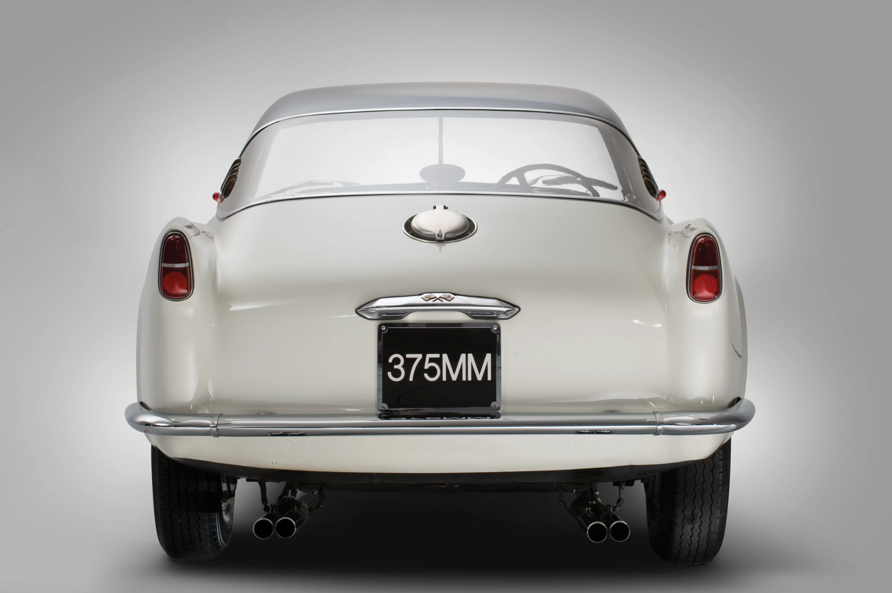 This 1955 Ferrari 375 MM Berlinetta was a show car on the Ferrari stand at the Turin Motor Show from April 21 to May 1, 1955. It is the last of the 24 375 MMs built, and one of only ten 375 MM Berlinettas, featuring a one-off Pinin Farina body that foreshadows the subsequent Tour de France model in many ways. Unlike many of its sister cars, this brutally fast 340 hp V-12 engined Berlinetta has never been raced. It was fully restored in 2004 by Wayne Obry’s Motion Products of Wisconsin, shown at the most exclusive events (Pebble Beach, The Quail, Cavallino Classic, Villa d’Este) and was a class winner at Pebble Beach in 2004 and the Cavallino Classic in 2005. It was sold for EUR 3,136,000 (US$4,757,424) in May, 2011 by RM Auctions.