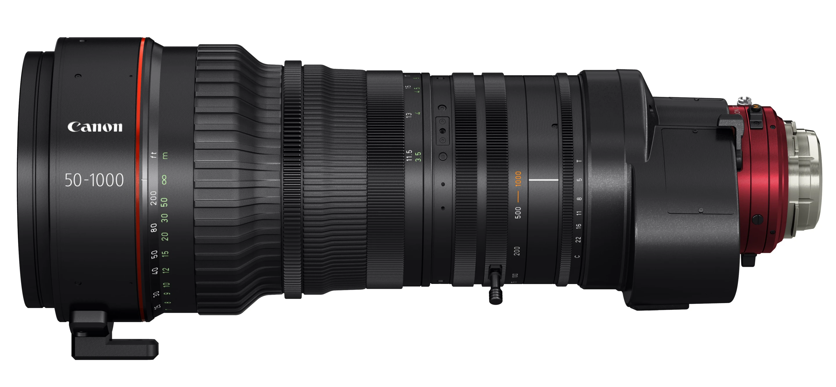 There will be EF-mount and PL-mount variants of the Canon CN20x50 cine-servo lens