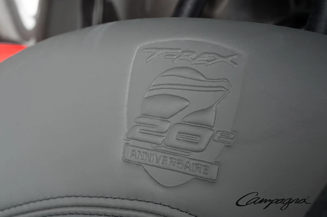The 20th Anniversary Limited Edition T-REX features grey leather seats