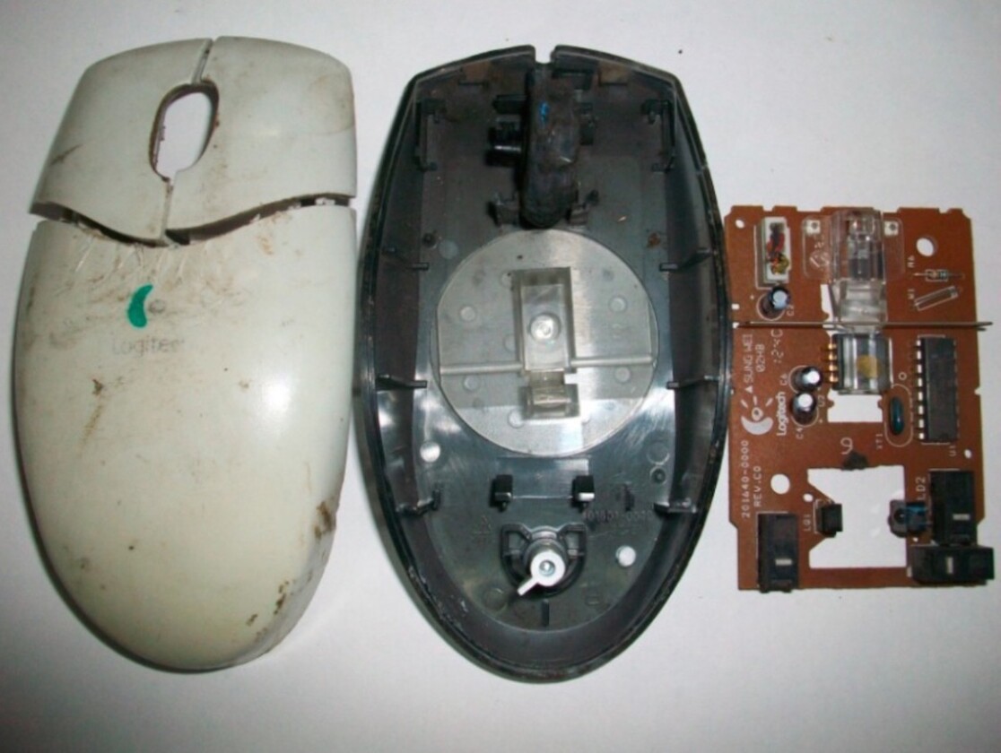 The team tested the cryo-mill on PCBs pulled from old computer mice