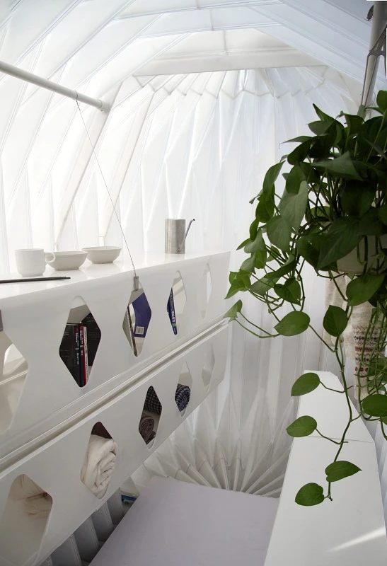 The inside of the Tricycle House is not quite as cramped as one might expect
