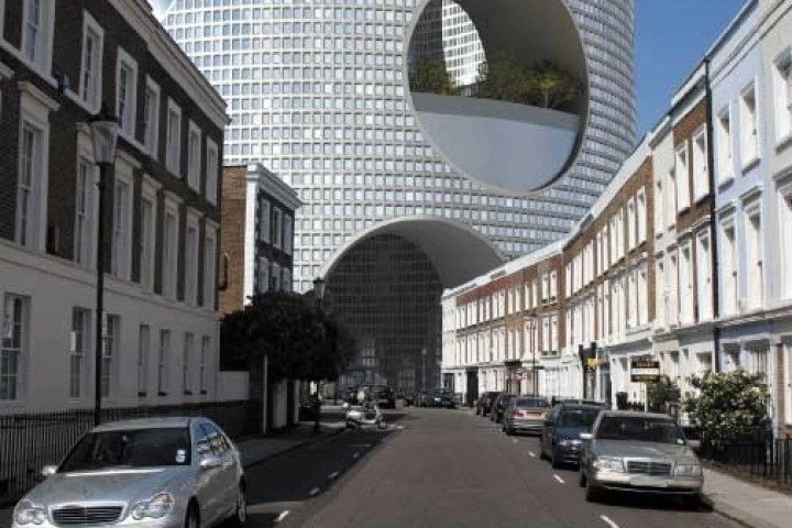 The proposed London Supertower could hold up to 100,000 people.