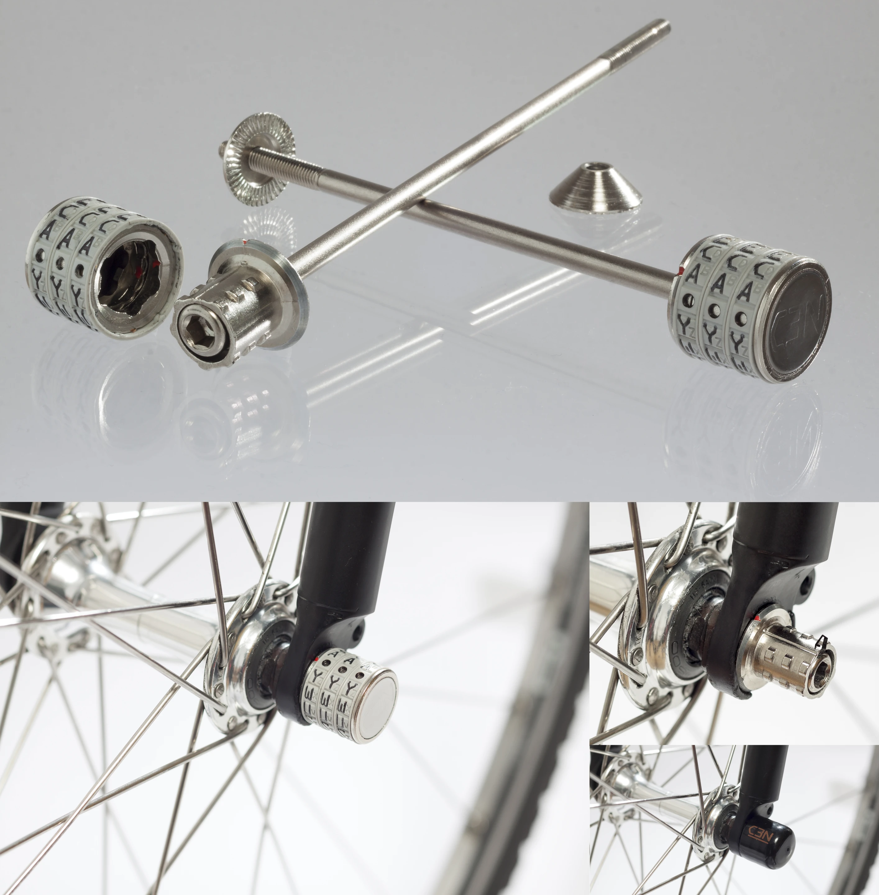 The Sphyke C3N setup for quick-release wheels