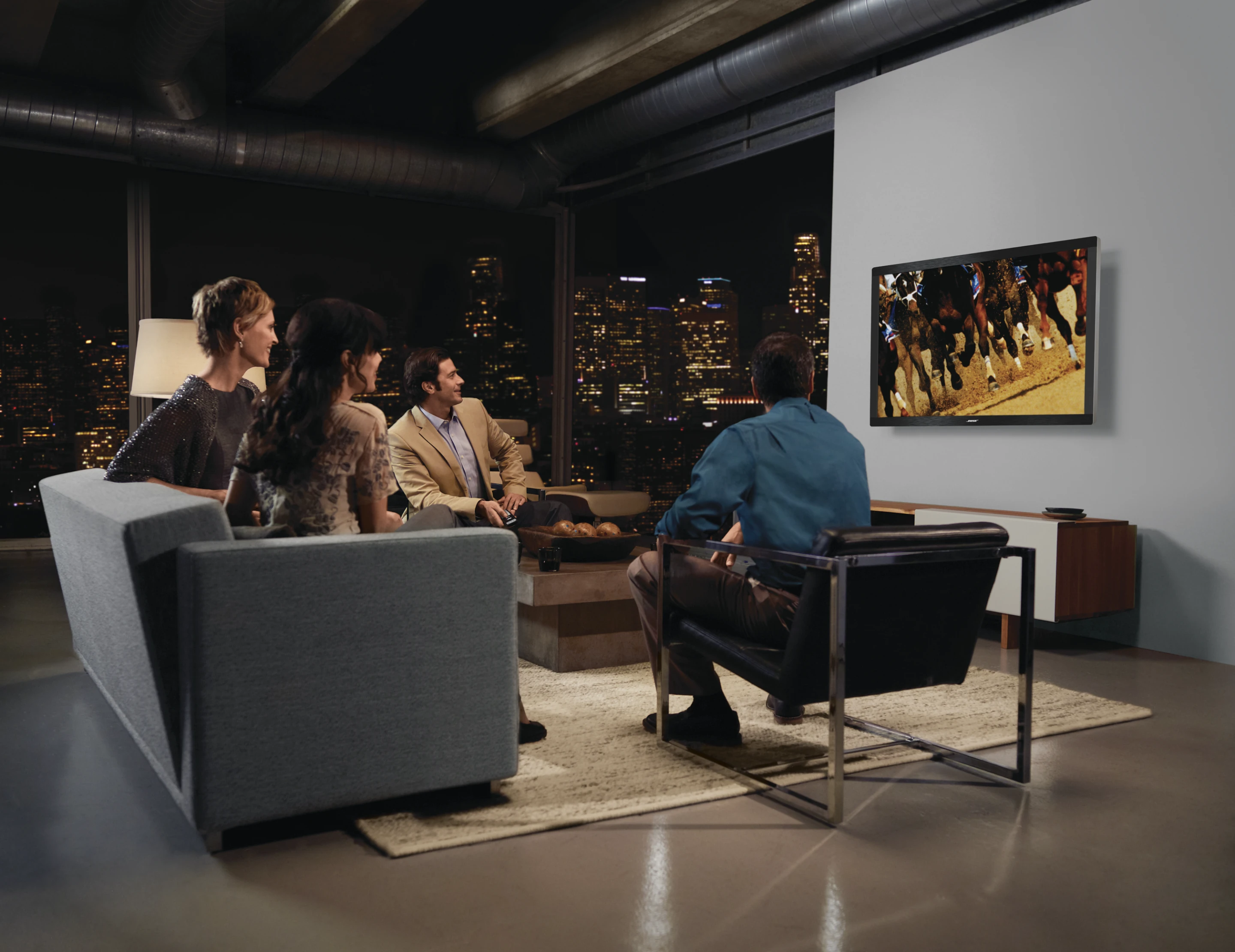 The VideoWave II system provides surround sound without additional speakers