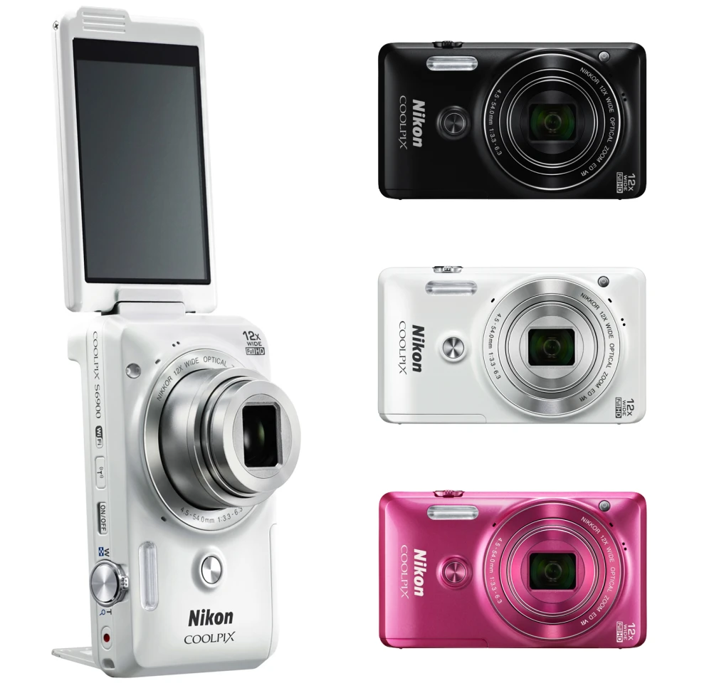 The Nikon Coolpix S6900 features a built-in camera stand for hands-free shooting