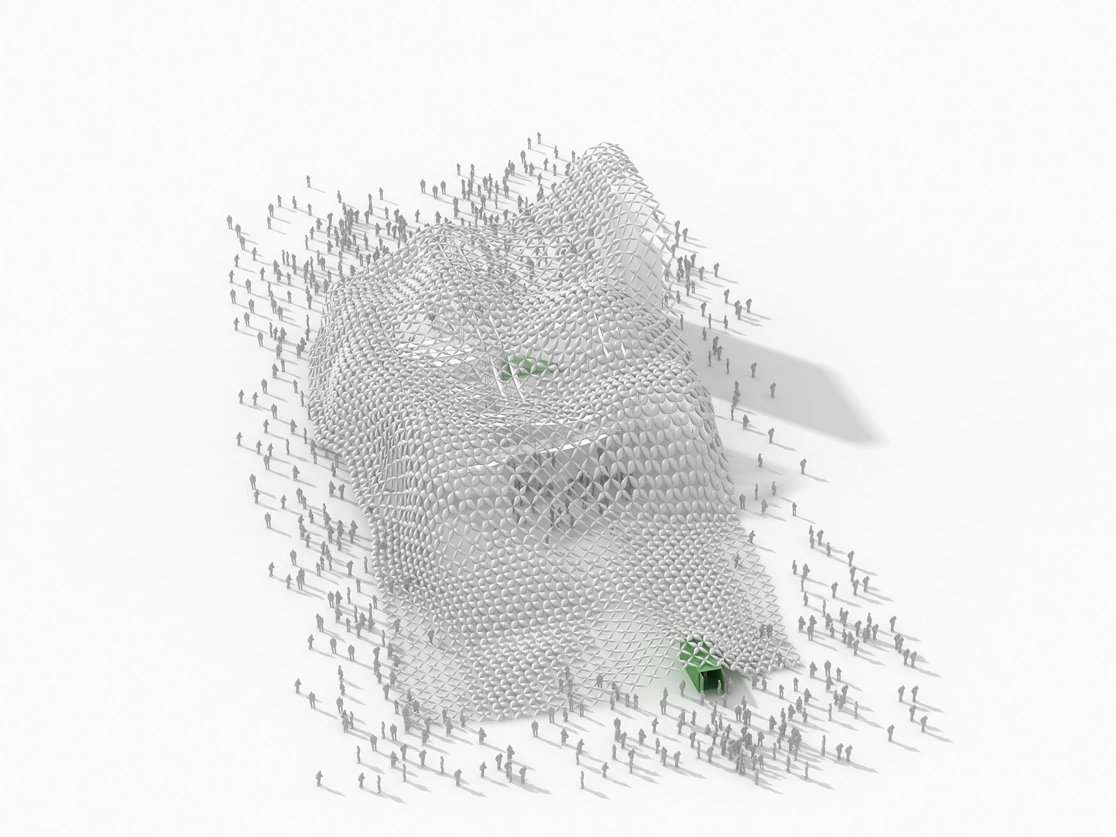 The Mobile Cultural Mobilizarte is a three-part inflatable portable pavilion