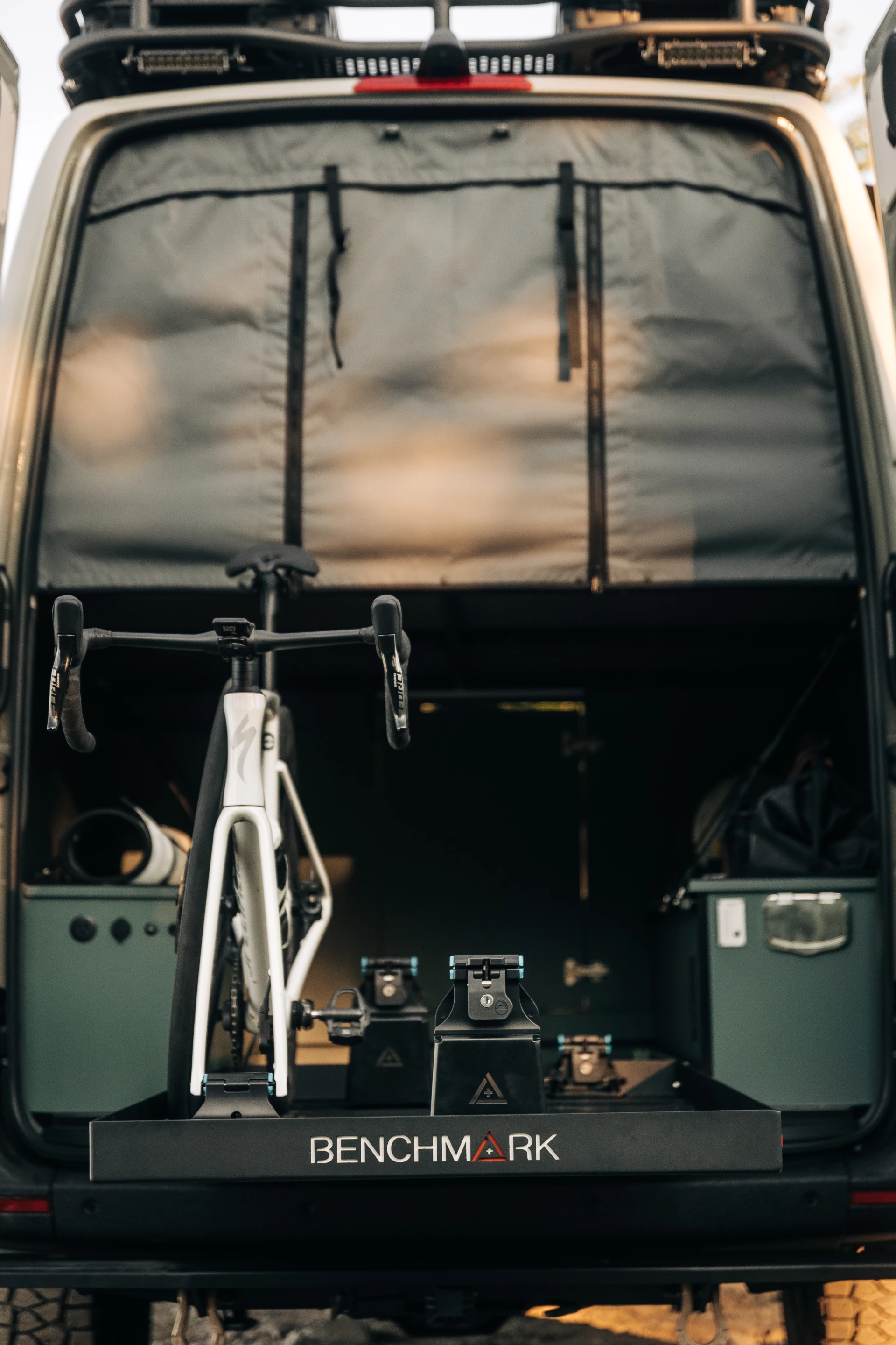 The rear tray keeps up to four bikes secure and easy to access