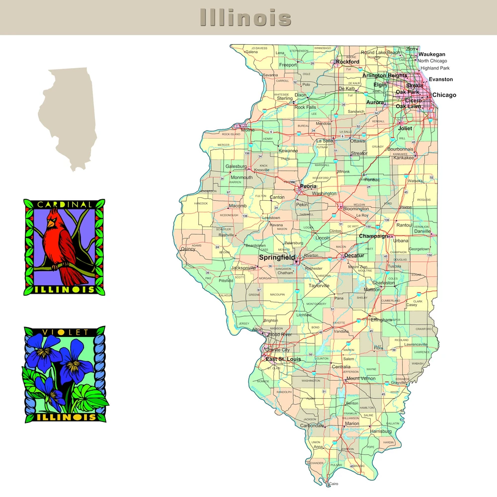 Map of Illinois showing Decatur near to the center (Image: Shutterstock)