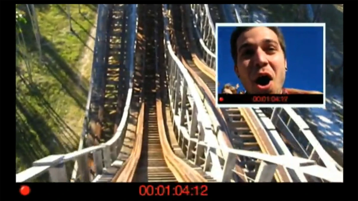 The Ion Twin Video cam lets you shoot the action, plus your reaction to it