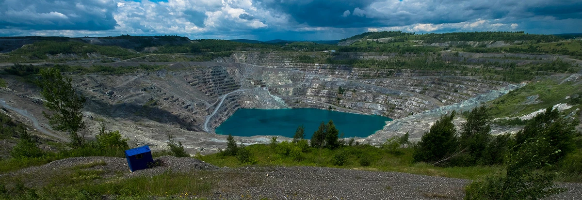 The historic Jeffrey Mine in the town of Asbestos, Quebec (now called Val-des-Sources) was once the largest open pit mines on Earth