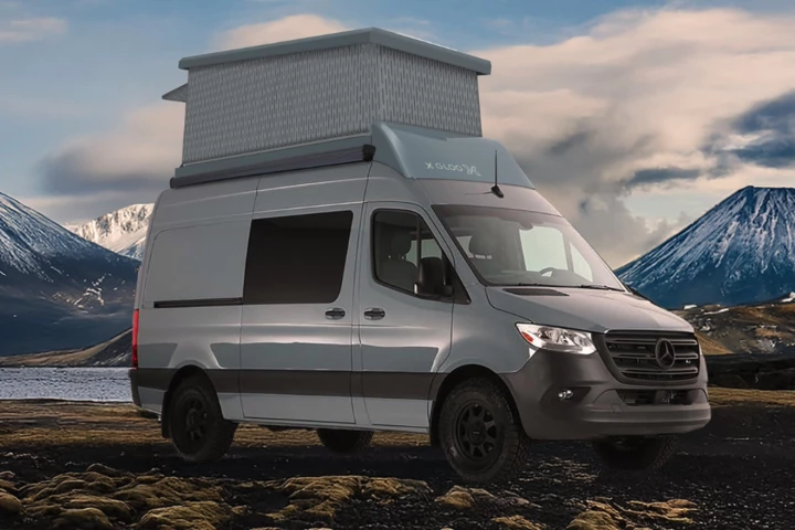 A popular base van for camper conversions around the world, the Mercedes-Benz Sprinter is about to get a different style of pop-up roof
