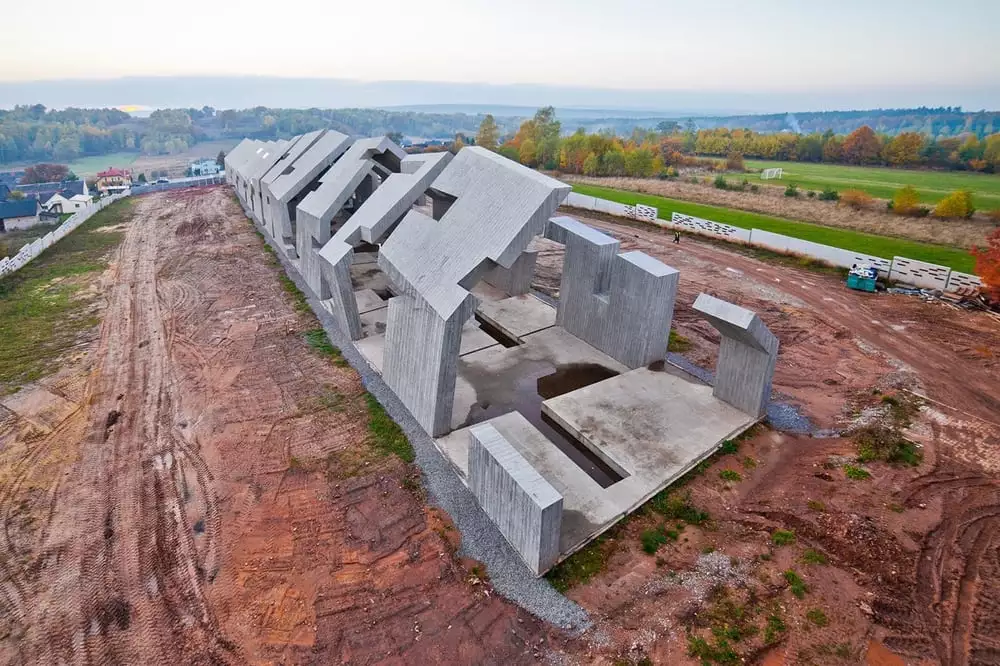 Top-down view of the Mausoleum of the Martyrdom of Polish Villages