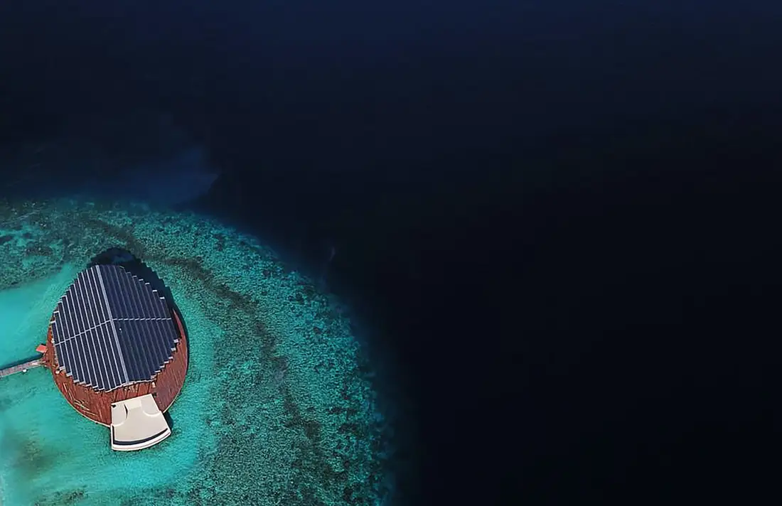 In creating the plans for the island resort, YYA wanted to integrate the solar panels into the island’s overall design