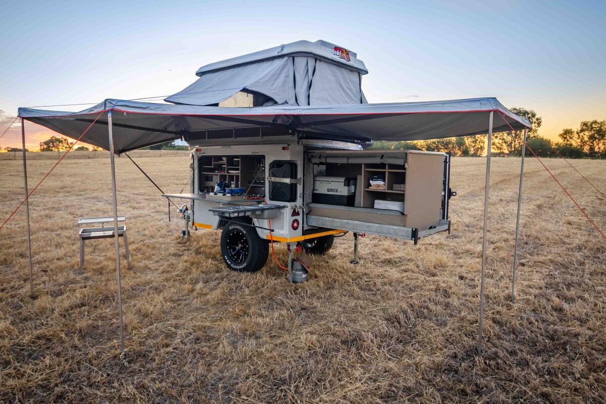 The Mobi X sets up into a roomy, well-equipped base camp for two to six people