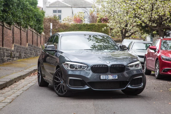 Those spindly-spoked wheels are part of the Performance Edition package on the M140i