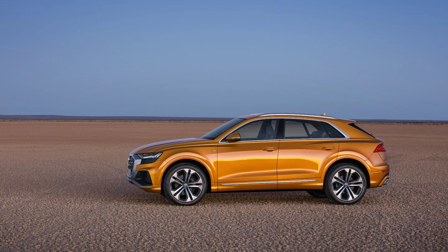 The hood and lower bodywork crease are less simple than what was seen in the concepts, but fits in nicely with the current Audi SUV lineup’s overall design language