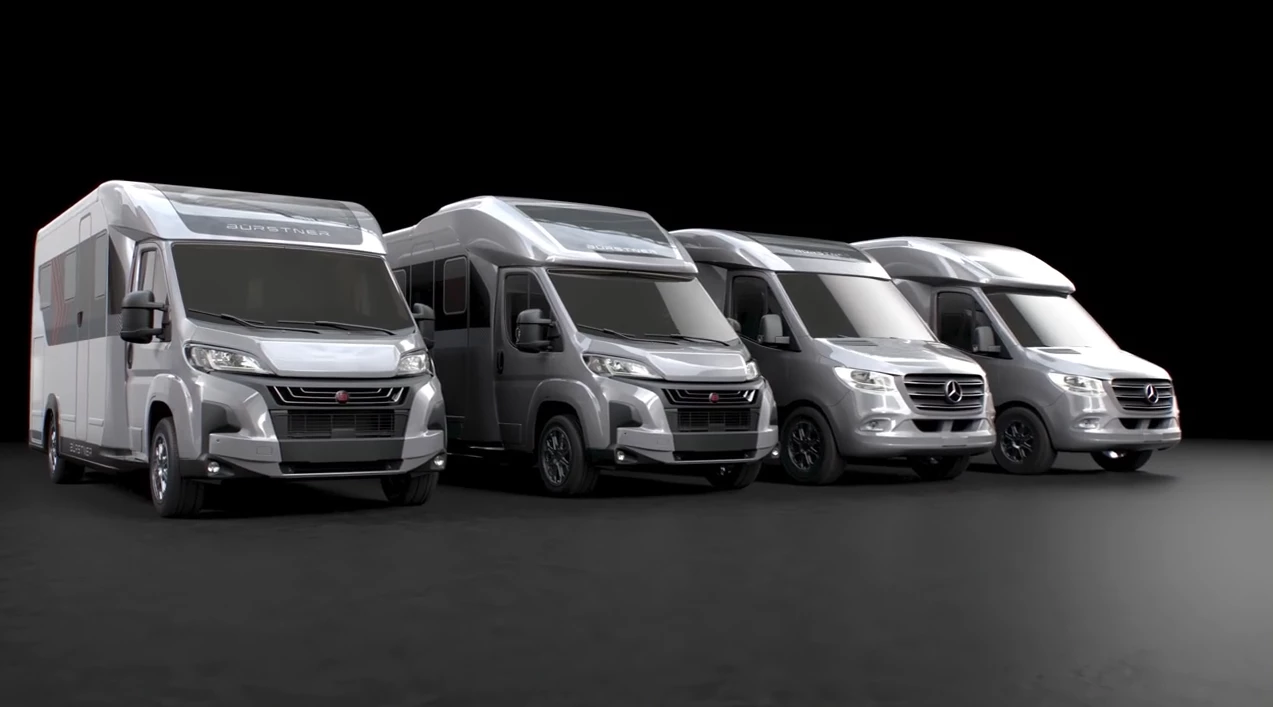 Bürstner shows use of both a Ducato and a Sprinter base chassis
