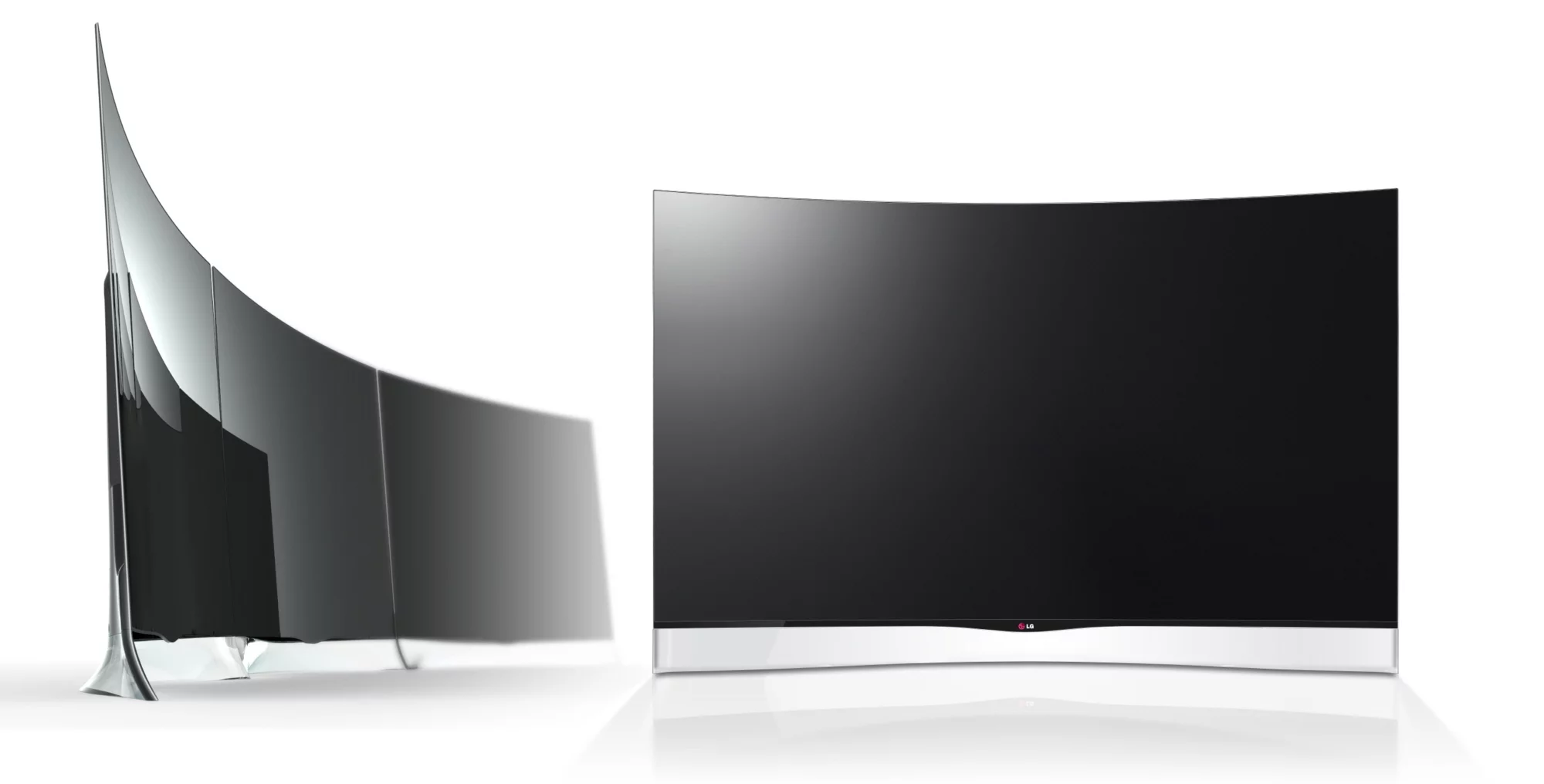 The 55EA9800 Curved OLED TV that LG will begin delivering next month