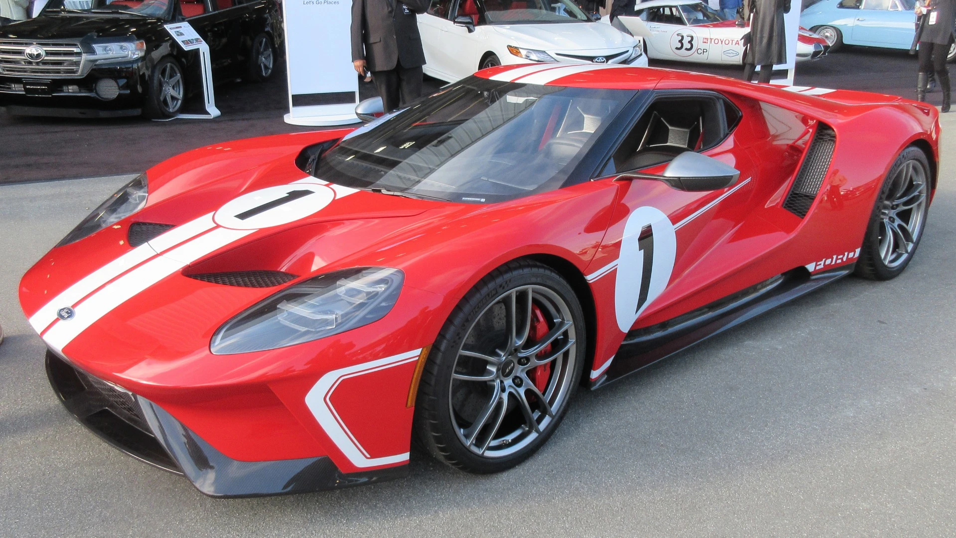 The 647-hp GT at the McCalls Motorworks Revival Hangar Party during Monterey Car Week 2017