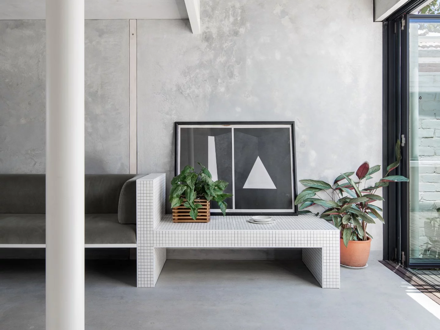 The home features an open planned living area