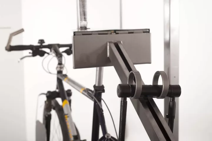 The Next Gen Bike Rack is claimed to secure all components of a bicycle, using a single U-lock
