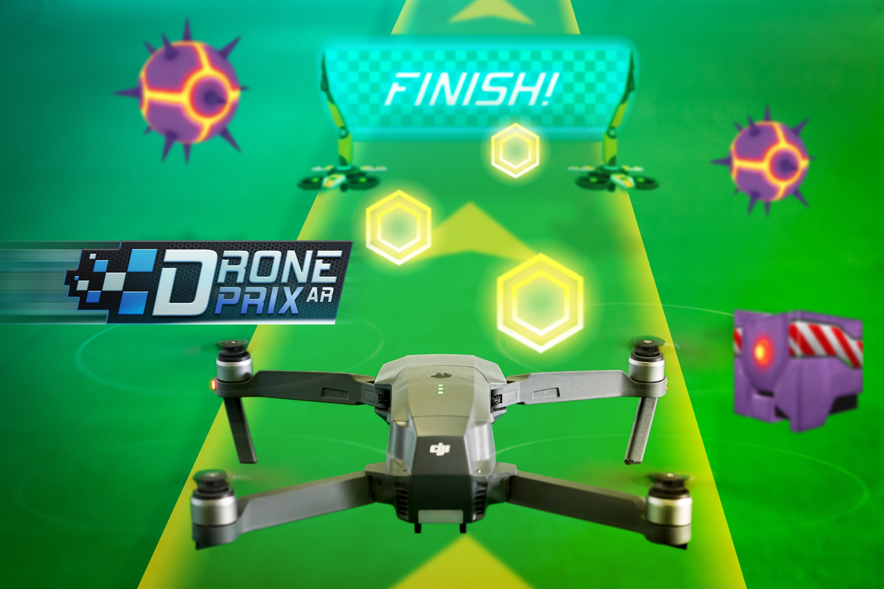 DronePrix AR is compatible with DJI's Mavic Pro, Phantom 3 and Phantom 4