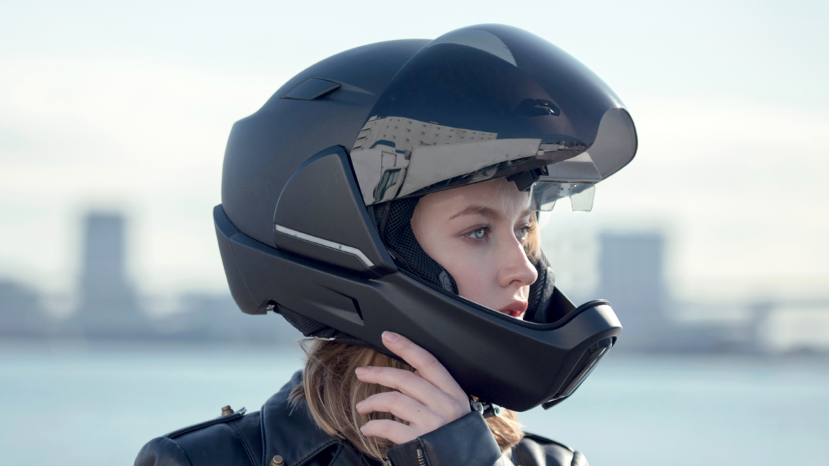 best motorcycle helmets with hud MOTOEYE E6+ Helmet HUD, Bluetooth, Rearview Camera, CarPlay Cheaper, lighter HUDWAY unit for