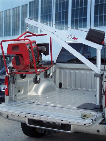 Spitzlift's miniature crane comes in manual winch or electric configurations