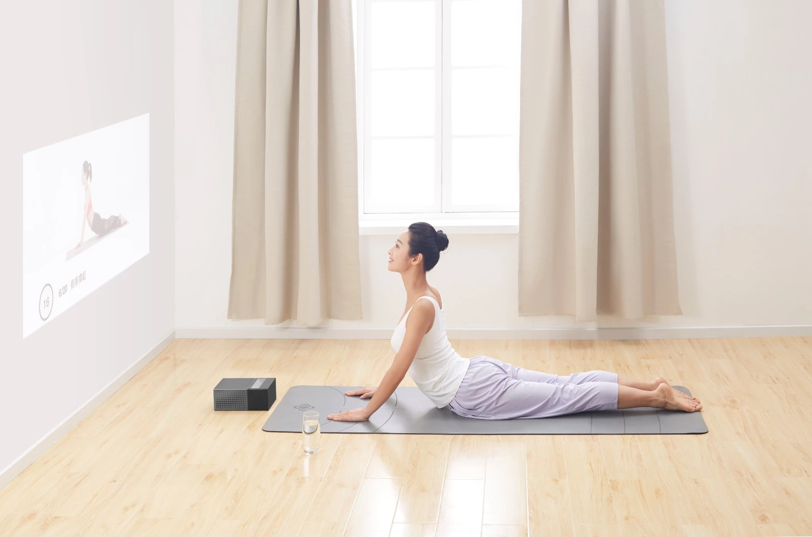 The puppy cube has built-in speakers so you can watch and hear instructional videos without needing to cable up external audio throwers